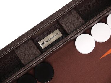 Набір для гри в нарди преміум-класу Silverman & Co. 48 x 64 см, темно-коричневий