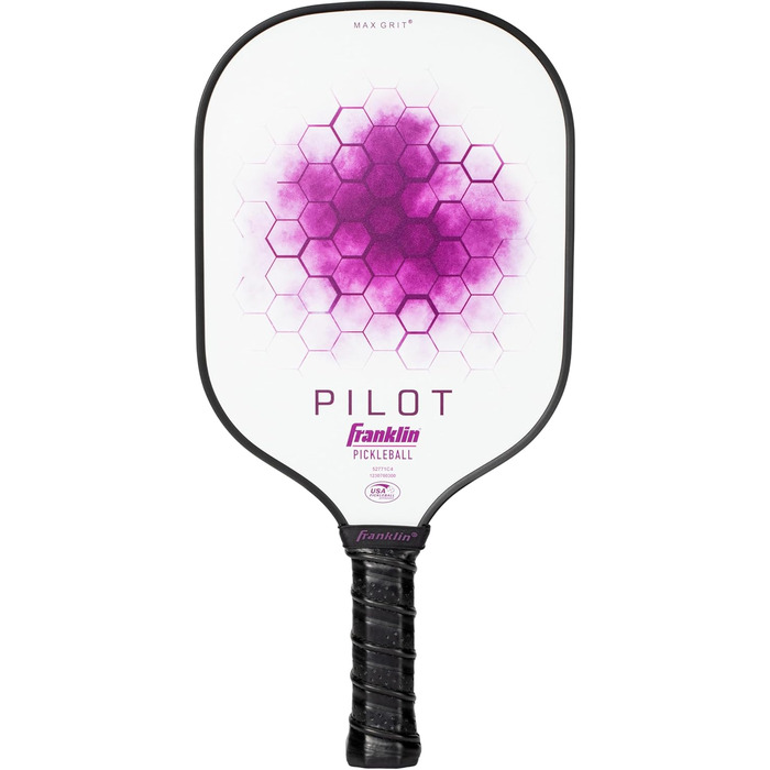 Падл для піклболу Franklin Sports Paddle Pilot 10 мм, білий/фіолетовий, універсальний розмір