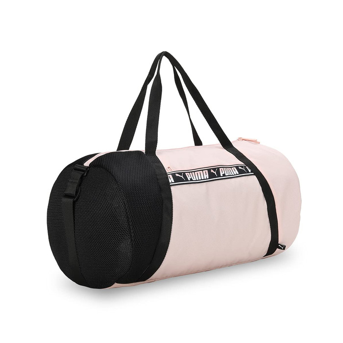 Спортивна сумка Puma ESS Barrel Bag жіноча, чорно-біла, універсальний розмір