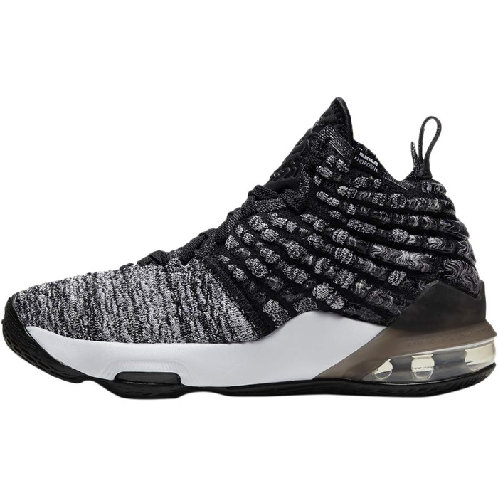 Дитячі баскетбольні кросівки Nike Lebron 17 Grade School (6.5, чорний/чорний/білий)