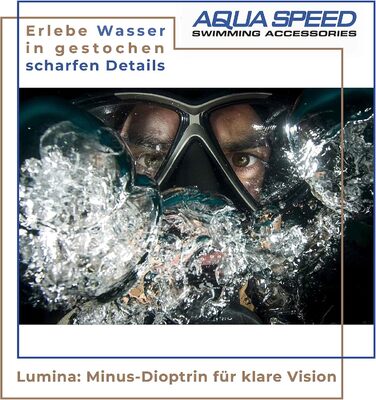 Плавальна маска Aqua Speed OPTIC PRO 11 з корекцією зору – оптичні та звичайні лінзи для підводного плавання