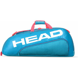 Тенісна сумка HEAD Tour Team 6R Combi, 6 ракеток, синьо-рожева