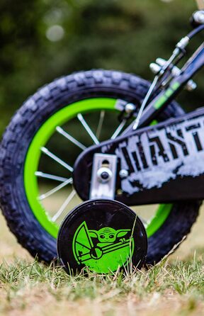 Дитячий велосипед Huffy Star Wars Grogu 12 дюймів, чорний/зелений, 30,5 см