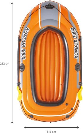 Надувний човен Bestway Kondor 3000, 232x115x36 см, комплект