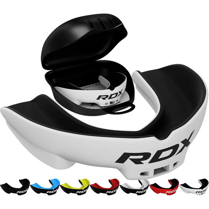 Захист для зубів RDX для єдиноборств: бокс, ММА, кікбоксинг, хокей, футбол, регбі. Зручний кейс. Підходить для дорослих та дітей (від 12 років).
