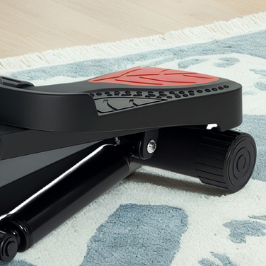 Міні-степер: компактний тренажер для дому, фітнес-степер з LCD-дисплеєм та антиковзними платформами, чорного кольору