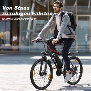 Електровелосипед VARUN E Bike 24/26 дюймів, алюмінієва рама, 36/48V акумулятор, 1/21 швидкість, пробіг 40-80 км, для міста та гір