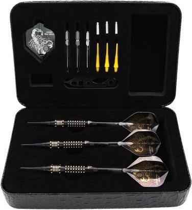 Дартс набір CUESOUL Black Scorpion Deluxe, 16 г, з футляром