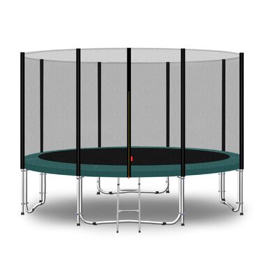 Трамплін для дітей на вулицю, діаметр 366 см, зелений, повний комплект