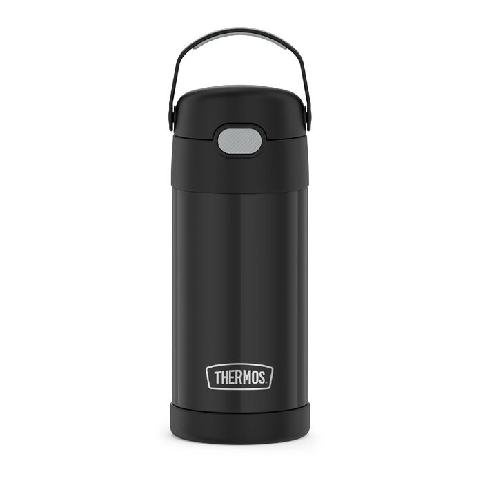 Дитяча термопляшка Thermos Funtainer зі сталі з трубочкою, вакуумна ізоляція, 355 мл, чорна