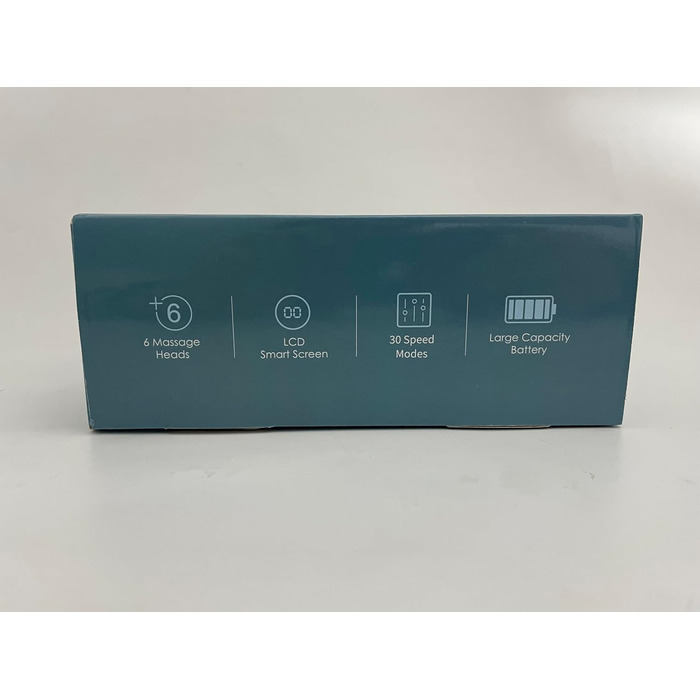Масажний пістолет EKUPUZ з 30 режимами, 6 насадками, USB-C, для м'язів, шиї, спини, плечей, сріблястий