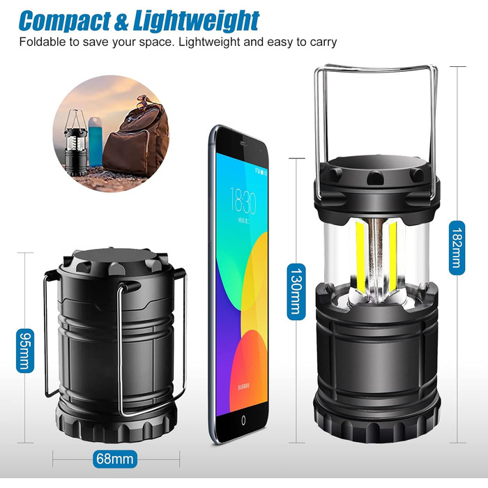 Ліхтарі для кемпінгу Extrastar, 2 шт. Водонепроникні ліхтарі для туризму, риболовлі та надзвичайних ситуацій