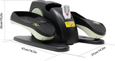 Еліптичний тренажер під стіл, електричний з масажем ніг, міні крострейнер з пультом, LCD-трекер, для молоді, літніх та дорослих