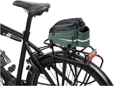 Велосумка VAUDE Silkroad L 9+2 л для багажника, водовідштовхувальна, із захистом від дощу, Eco Finish, Dusty Forest