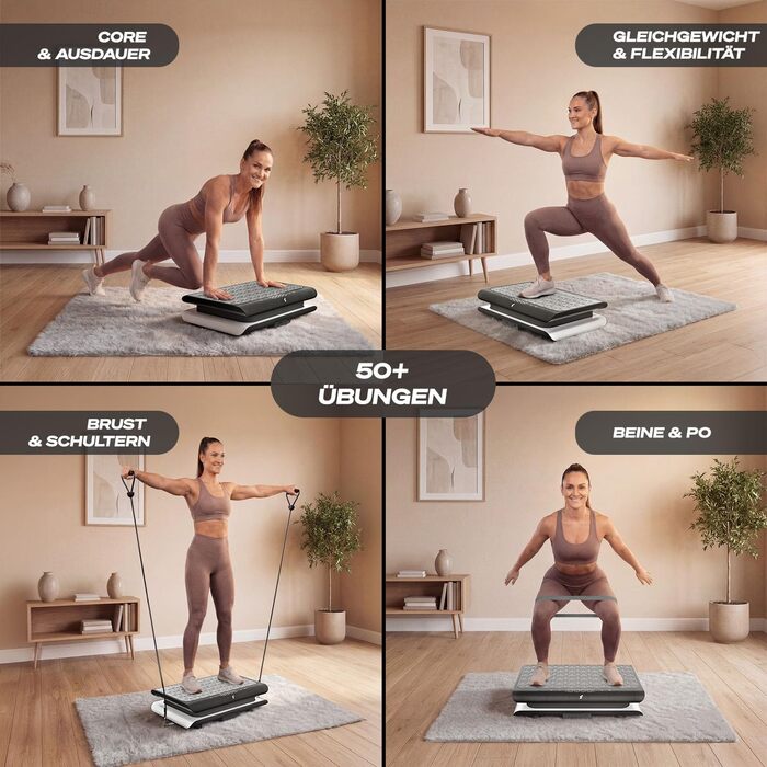 Віброплатформа Sportstech sVibe Lite (біла) до 120 кг: для схуднення, спалювання жиру, нарощування м'язів, тренування всього тіла, 99 рівнів інтенсивності, німецька якість