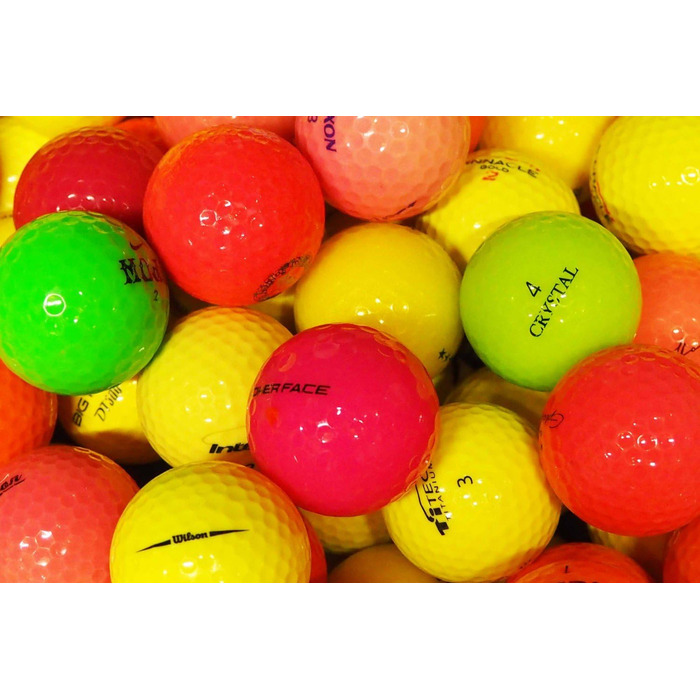 Кольорові гольф-м'ячі LbcGolf 25 шт. AAAA-AAA, Lakeballs, б/в, для жінок, веселі, топ-якість