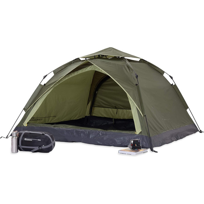 Намет Lumaland Camping - легкий намет Pop Up для 2-4 особи | Іглу-намет для кемпінгу, трекінгу та фестивалів | Водостійкий намет 210x190x110cm | Захист від вітру та сонця
