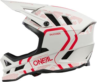 Шолом O'NEAL Blade Polyacrylite Hel Strike, чорний/червоний, розмір S, білий/червоний