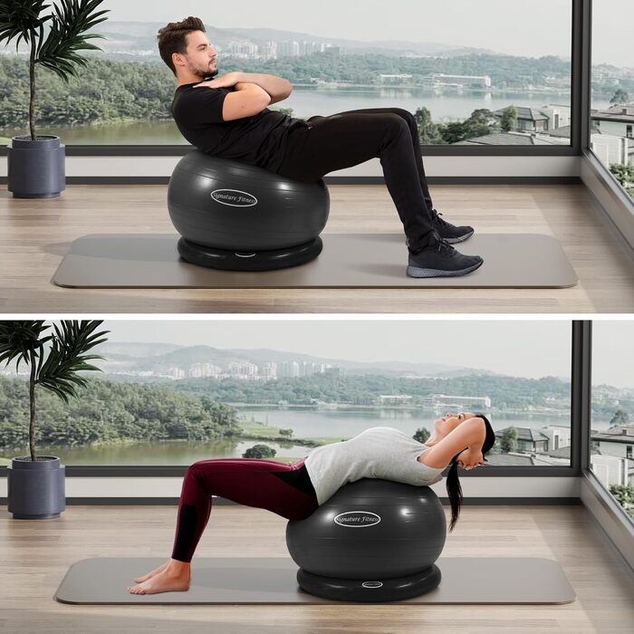 Гімнастичний м'яч BalanceFrom, протиударний, нековзний, з насосом, 90 кг
