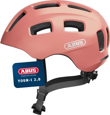 Велосипедний шолом ABUS Youn-I 2.0 з підсвіткою для дітей, підлітків та молоді, розмір S (48-54 см), рожеве золото
