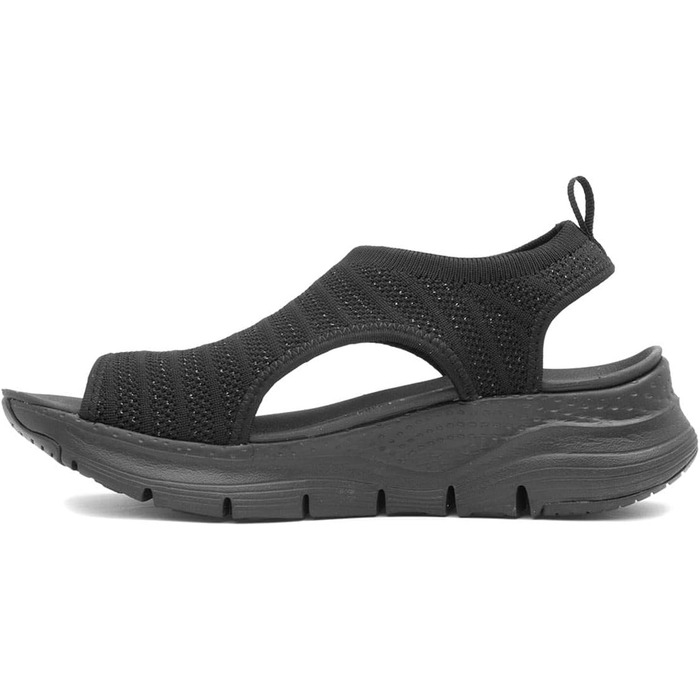 Сандлії Skechers Arch Fit City Catch для жінок (38 EU, чорний мілар з трикотажу)