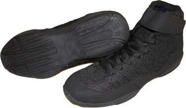 Черевики Boxschuhe чорного кольору, шкіра/сітка, 46 EU