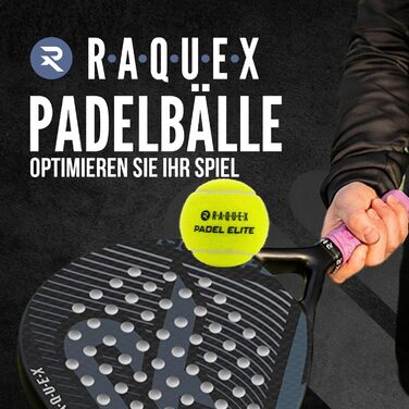 М'ячі для падел-тенісу Raquex Elite – Доза 6 шт. – 2 швидкості – Elite Pace Padel Pro для швидкої гри