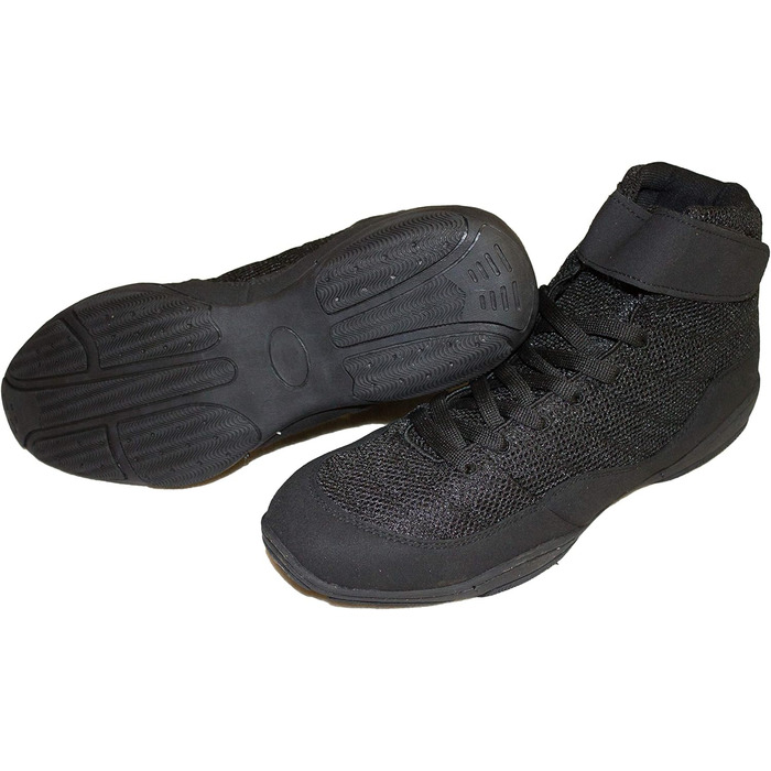 Черевики Boxschuhe чорного кольору, шкіра/сітка, 46 EU