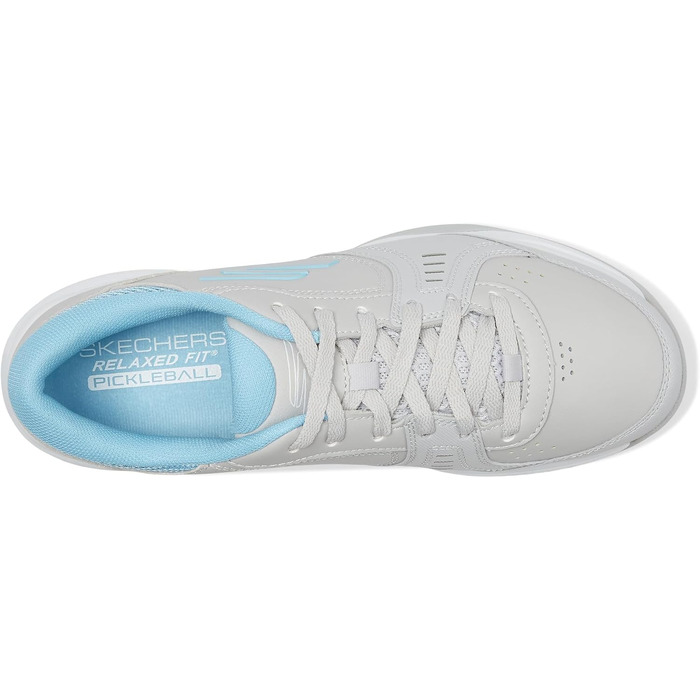 Кросівки для піклболу Skechers Viper Court Smash для залів та вулиці, жіночі, сірі (розмір 36 EU), комфортна посадка