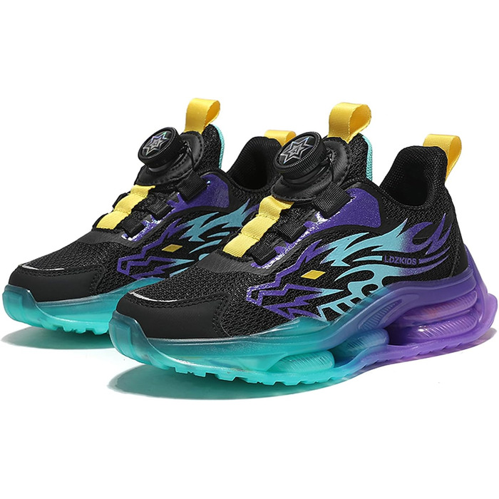 Дитячі кросівки Kindi: спортивні, повсякденні, для бігу, розмір EU 28-39, чорно-фіолетові