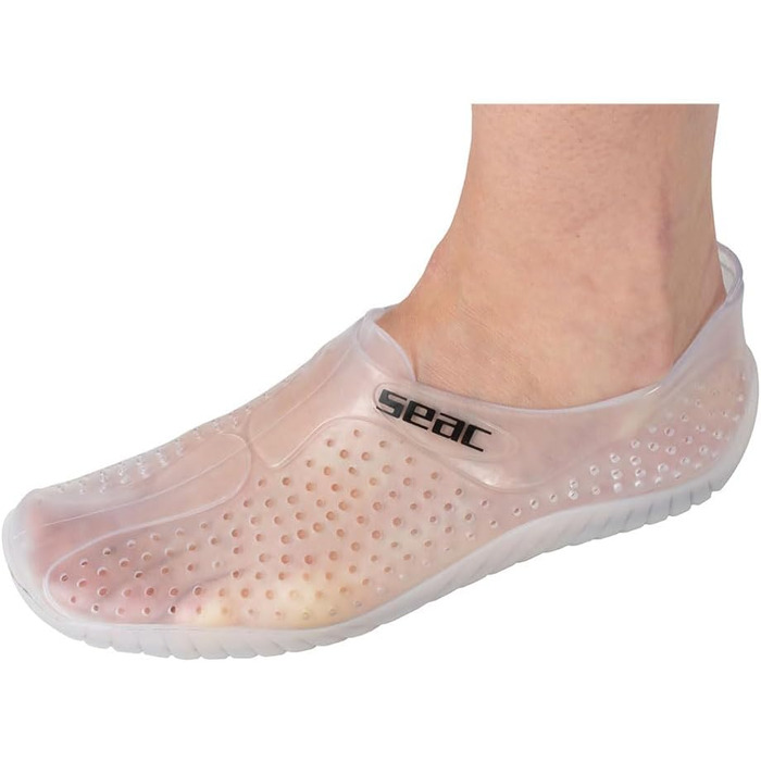 Seac SoftGummischuhe: унісекс аквашузи для пляжу, моря, басейну та відпочинку (43/44 EU, прозорі)
