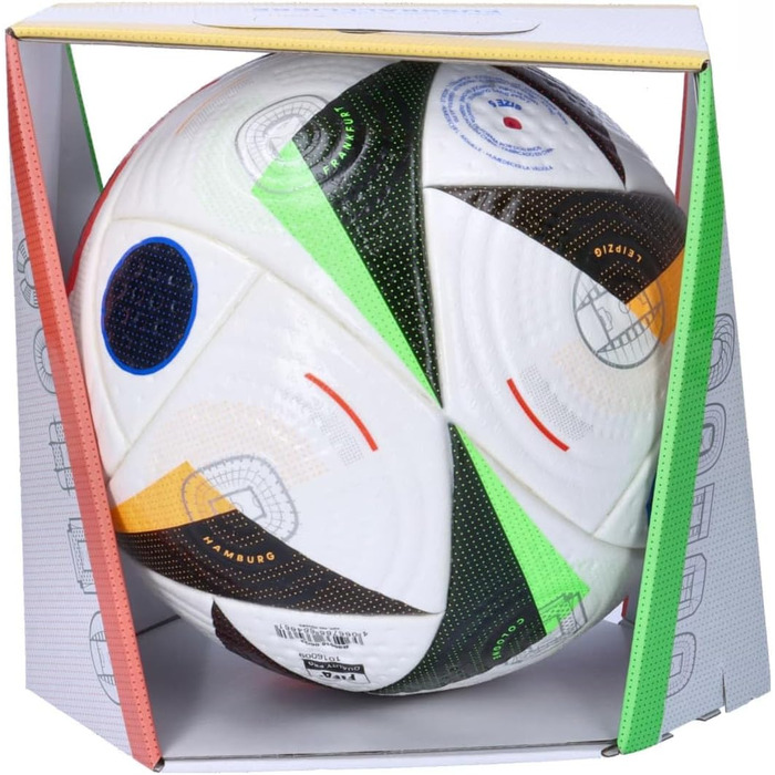 Футбольний м'яч Adidas Euro24 Pro, розмір 5, біло-чорний