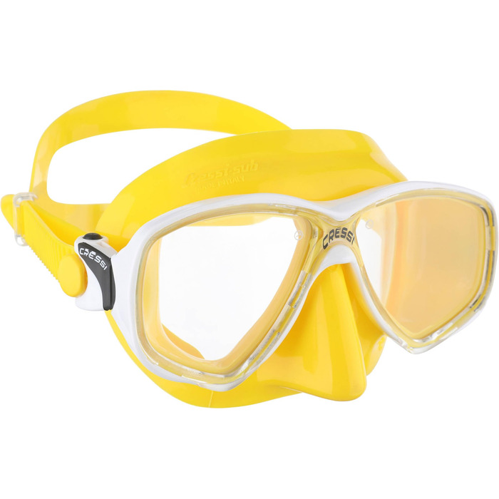 Маска для снорклінгу та дайвінгу Cressi Marea + трубка Cressi Mexico – універсальний розмір, жовто-білий колір