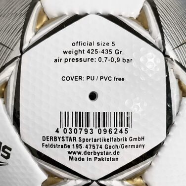 Футбольний м'яч Derbystar Bundesliga APS 2019/2020, розмір 5, біло-сірий-золотий