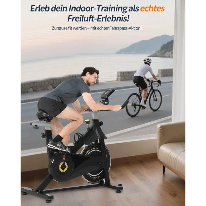 Велотренажер ISE з LCD-дисплеєм та монітором серцевого ритму для дому. Ергометр, фітнес-велосипед, велотренажер з підставкою та регульованим опором