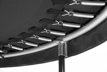 Salta Comfort Edition – круглий надувний батут для саду, ⌀396 см – комплект з захисним покриттям, сіткою та пружинами – чорний, зелений, рожевий – TÜV сертифікований