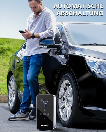 Електричний міні-компресор для накачування шин: насос для велосипеда, авто, мотоцикла, електровелосипеда та м'ячів з цифровим дисплеєм та акумулятором