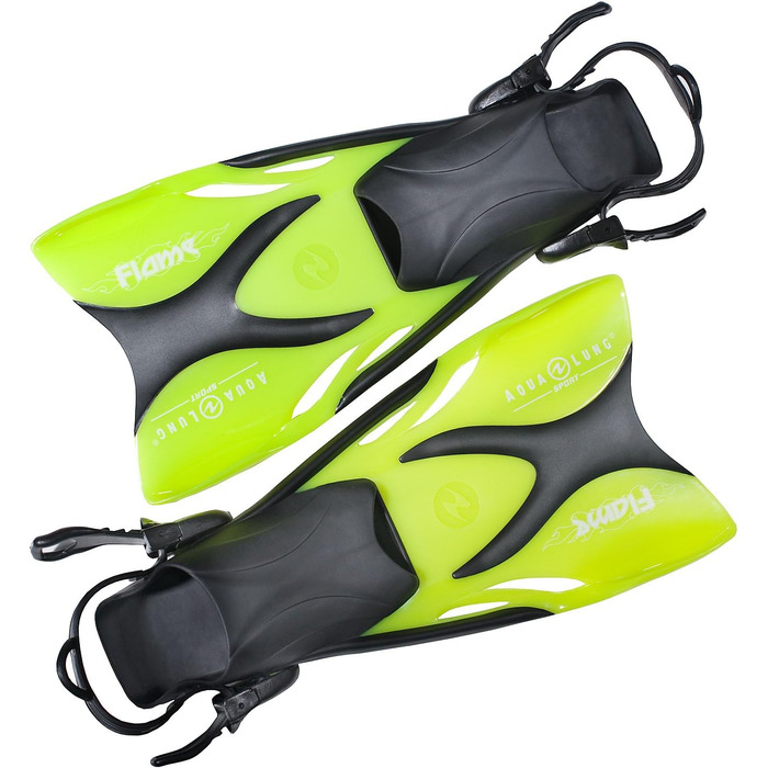 Дитячі ласти для плавання Aqua Lung Flame Junior, розмір 27-32, лайм, прозорі