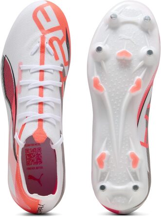Кросівки футбольні PUMA Ultra 5 Match Mxsg, 42.5 EU, білий/чорний/червоний (світлодіодні)