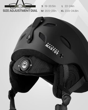 Шолом для лиж OutdoorMaster Kelvin PRO з маскою - комплект для чоловіків, жінок та юнаків, чорний, розмір M