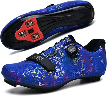 Велотуфлі для чоловіків та жінок SPD/SPD-SL: зручні, дихаючі, для шосе та MTB, синього кольору, 43 EU