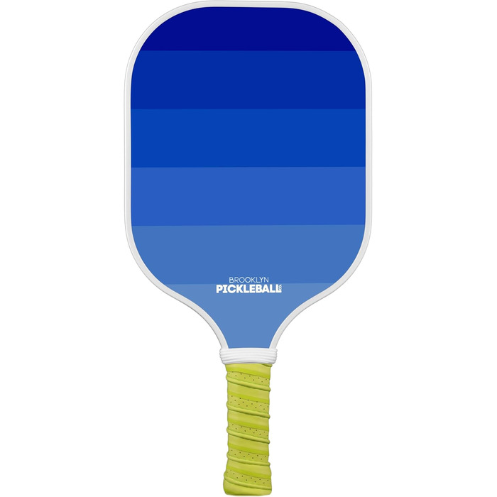 Паддл для піклболу Brooklyn Pickleball Co. | Вуглецеве волокно | Вулик | Нековзний руків'я з наповнювачем | Одиночний | Білий з блакитним градієнтом