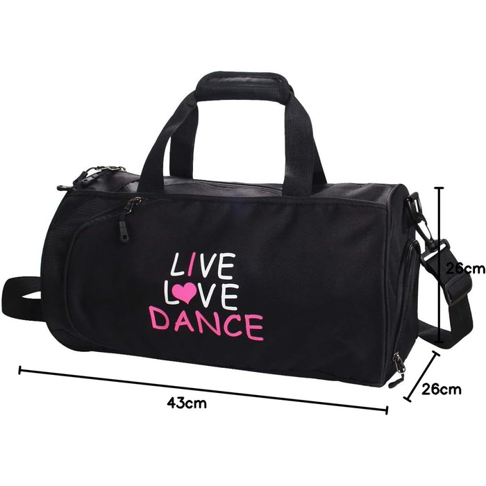 Спортивна сумка-дафл Kilofly для дівчаток: сумка для балету, танців та гімнастики, дорожня сумка на плече S1