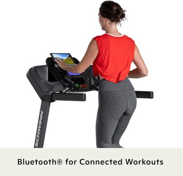 Бігова доріжка Schwinn 510T електрична з Bluetooth: для дому, швидкість до 18 км/год, складний механізм, тиха робота, сумісність з JRNY, Zwift, Kinomap