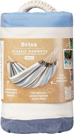 Гамак La Siesta Brisa Класичний одинарний, ручної роботи (Колумбія), 140 см, колір Sea Salt