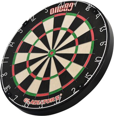 ONE80 Gladiator 3 Plus професійна дротяна дартс-дошка з натурального сизалю для турнірів, з системою кріплення Rotafix