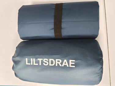 Каремат надувний LILTSDRAE для кемпінгу, 12.7 см, з подушкою, вбудованим насосом, зелений (Twin)