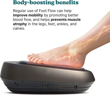 Масажер для ніг Homedics Foot Flow Mobility Booster з підігрівом, 20 інтенсивностей та 3 режими, покращує кровообіг та знімає втому