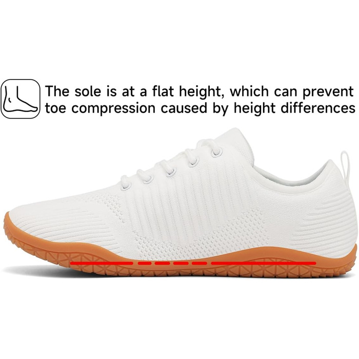 Geweo Взуття для пішохідних прогулянок без шкарпеток для жінок та чоловіків. Легкі дихаючі кросівки з широкою передньою частиною та Zero-Drop підошвою. Розміри 37-47.