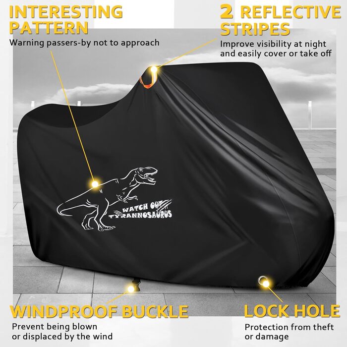 Водонепроникний чохол для велосипеда на 1/2/3 велосипеда, 210D Oxford, захист від дощу, пилу, сонця, вітру, для гірських, шосейних, електровелосипедів, розмір L (200x65x98 см)